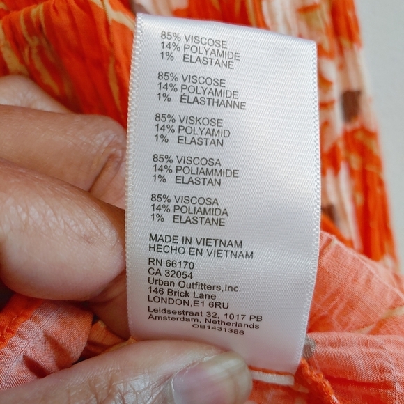 Urban Outfitters Allie Tie Sleeve Floral Blouse Sz S - Picture 8 of 11